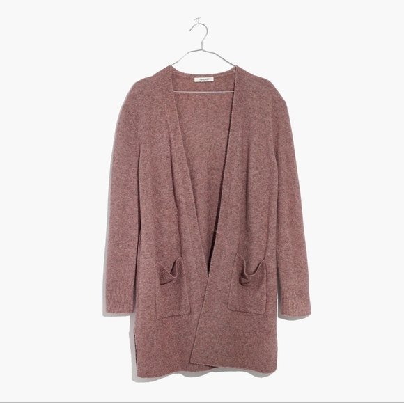 Madewell Kent Cardigan Sweater in Coziest Yarn, Color Heathered Pearl Size XS - Picture 1 of 15